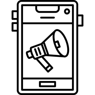 akıllı telefon simgesi vektör illüstrasyonu