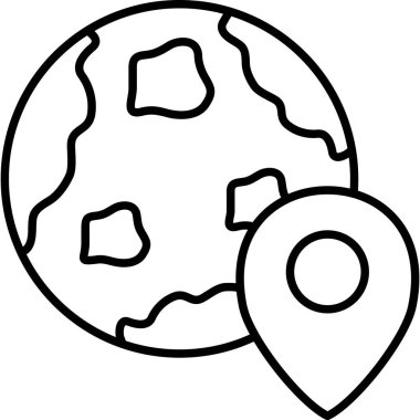 harita simgesi tasarımı, vektör illüstrasyonu 10 birim