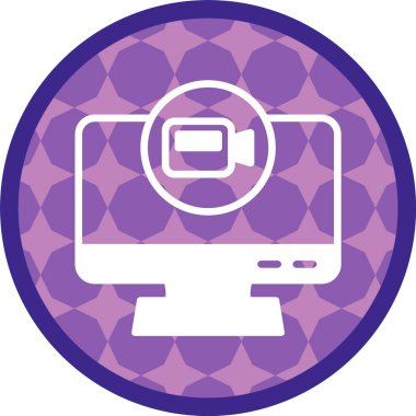 Web Kullanımı için Film Simgesi, Basit Vektör İllüstrasyonu