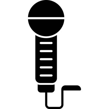 mikrofon simgesi vektör illüstrasyonu