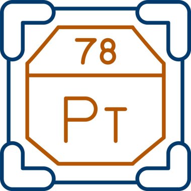 78 Platin Simge, Web Kullanımı için Basit Vektör İllüstrasyonu