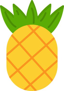 ananas meyvesi, basit vektör simgesi