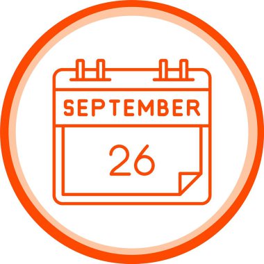 26 Eylül Simgesi, Web Kullanımı için Basit Vektör İllüstrasyonu