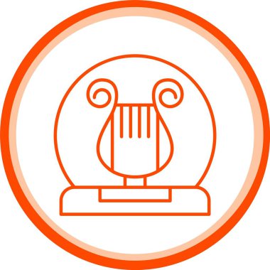 Harp Simgesi, Web Kullanımı için Basit Vektör İllüstrasyonu