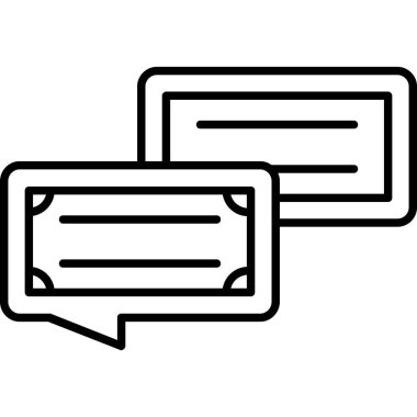 İleti simgesi, satır biçimi olan konuşma kabarcığı