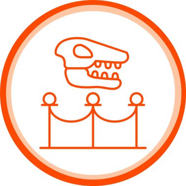 Dinozor Simgesi, Web Kullanımı için Basit Vektör İllüstrasyonu