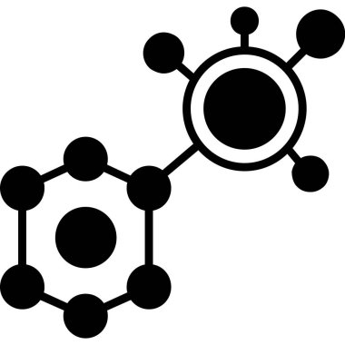 Molekül Vektör Şekil Simgesi Tasarımı
