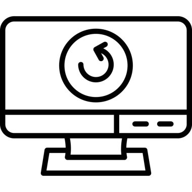 Dizüstü bilgisayar simgesi vektör çizimi