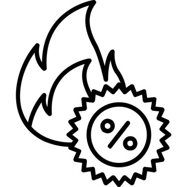 indirimli fiyat simge vektör çizim