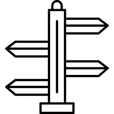 Yönlendirme yön simgesi ana hat biçiminde