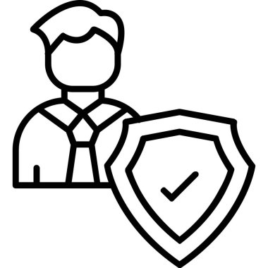 iş adamı sigorta simgesi ana hatlarıyla