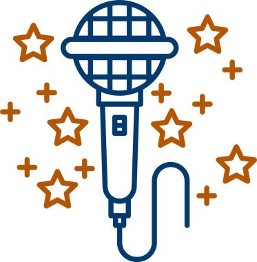 Web Kullanımı için Basit Vektör İllüstrasyonu Mikrofon Simgesi