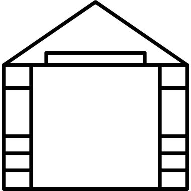 Modern yapı simgesinin vektör illüstrasyon tasarımı