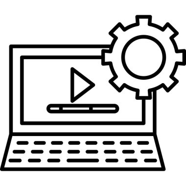 dizüstü bilgisayar dişli ayarları simgesi