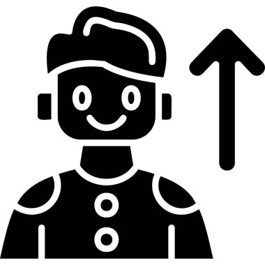 Kişi simgesi, vektör illüstrasyonu