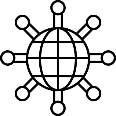 genel ağ vektör çizgisi simgesi