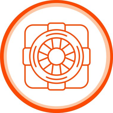 Lifebuoy Simgesi, Web Kullanımı için Basit Vektör İllüstrasyonu