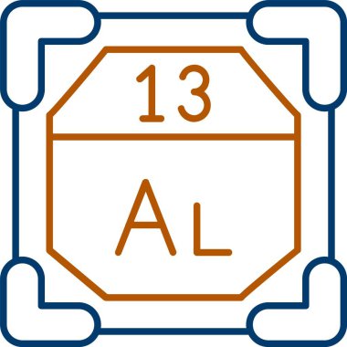 13 Alüminyum Simgesi, Web Kullanımı için Basit Vektör İllüstrasyonu