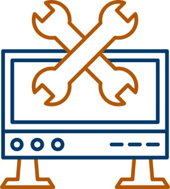 Web Kullanımı için Teknik Destek Simgesi, Basit Vektör İllüstrasyonu