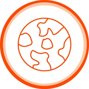 Web kullanımı için Dünya Simgesi, Basit Vektör İllüstrasyonu