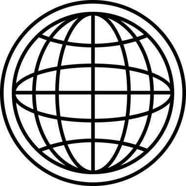 Dünya ikonu. Web illüstrasyonu