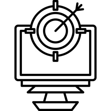 dizüstü bilgisayar simgesi. Web için dizüstü bilgisayar vektör sembolünün özet çizimi