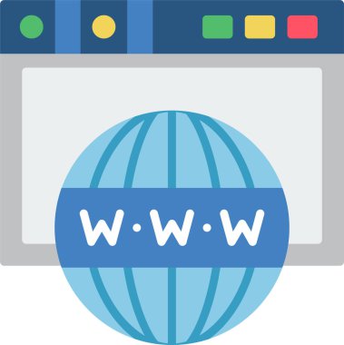 Web simgesi vektör illüstrasyonu