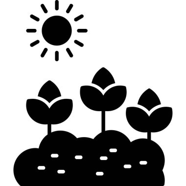 Bir çiçek simgesinin vektör illüstrasyonu