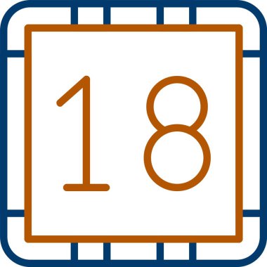 Web Kullanımı İçin Basit Vektör İllüstrasyonu 18. 18 Simge