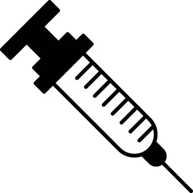 Şırınga simgesi. Basit örnek şırınga vektör simgesi beyaz arka plan üzerinde izole web tasarımı için