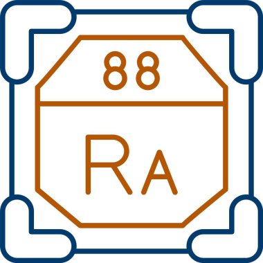 88 Radyum Simgesi, Web Kullanımı için Basit Vektör İllüstrasyonu