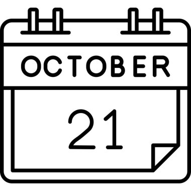 Siyah simge dizaynlı takvim