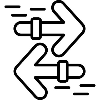 ok yönü simgesi ana hat biçiminde