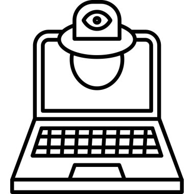 Güvenlik kamerası olan laptop