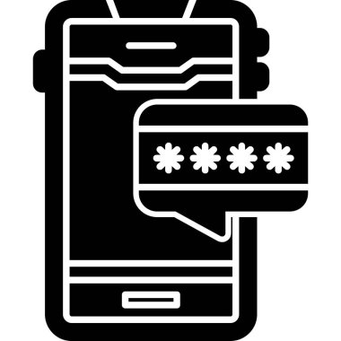akıllı telefon ve kilit simgesi vektör illüstrasyon grafik tasarımı