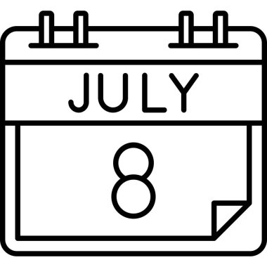 Takvim simgesi tasarımı, vektör illüstrasyonu