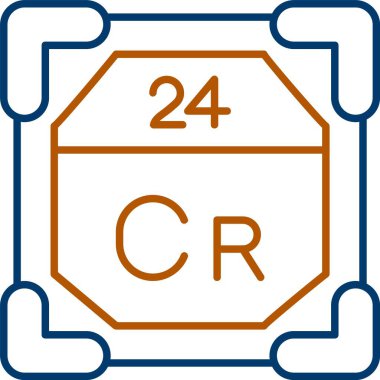24 Krom Simgesi, Web Kullanımı için Basit Vektör İllüstrasyonu