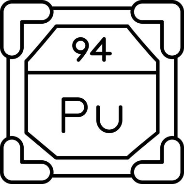 vektör kimyasal element 9 0 simgesi