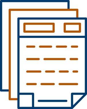 Web Kullanımı için Belge Simgesi, Basit Vektör İllüstrasyonu