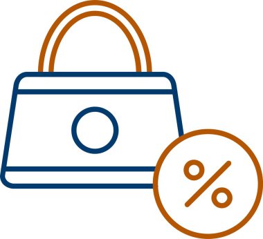 Web kullanımı için İndirim Simgesi, Basit Vektör İllüstrasyonu