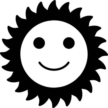 Güneş. Web simgesi basit illüstrasyon