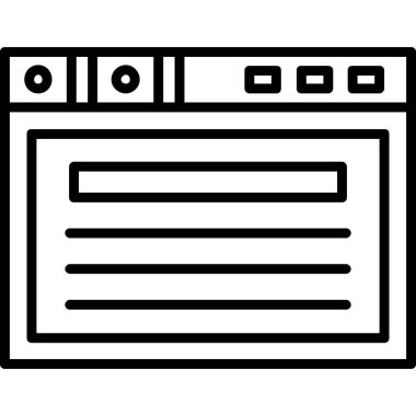 Bilgisayar simgesi. Web simgesi illüstrasyonu.