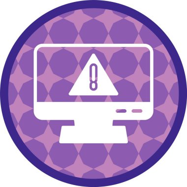 Web Kullanımı için Uyarı İmza Simgesi, Basit Vektör İllüstrasyonu