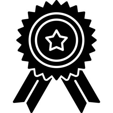 ödül madalyası ikonu, ödül başarısı, ödül vektörü illüstrasyonu