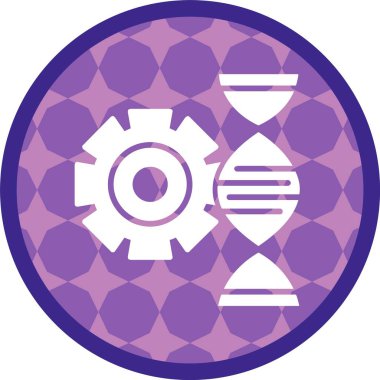 Genetik Mühendisliği Simgesi, Web Kullanımı için Basit Vektör İllüstrasyonu