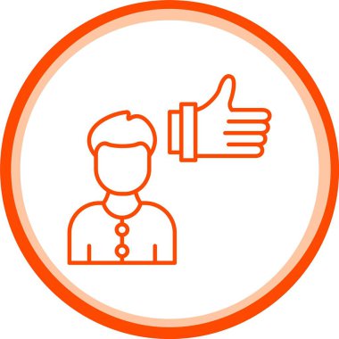 Tatmin Simgesi, Web Kullanımı için Basit Vektör İllüstrasyonu