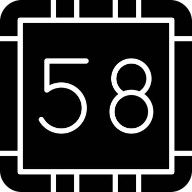 Moda stili izole edilmiş arka planda dijital 695.6 simgesi