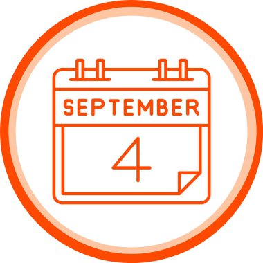 4 Eylül Simgesi, Web Kullanımı için Basit Vektör İllüstrasyonu