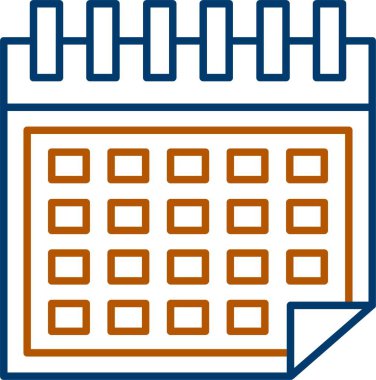 Web Kullanımı için Takvim Simgesi, Basit Vektör İllüstrasyonu