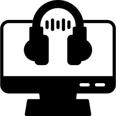 müzik simgesi, vektör illüstrasyonu